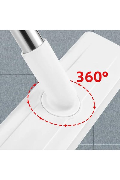 Ekostem Hard-Tipped Floor Cleaning Brush with Squeegee and 360 Degree Rotating Head