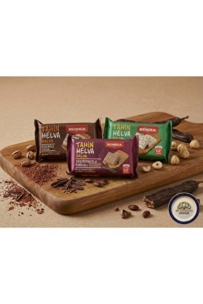Koska Tahini halva trio pack - cocoa & carob with hazelnuts & pistachios (3x2...