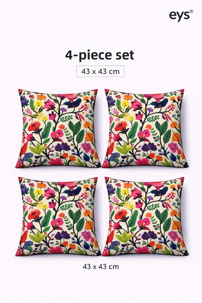 Eys Husă de pernă din bumbac imprimată digital pe ambele părți – cu fermoar a...