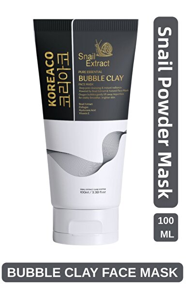 KOREACO قناع الوجه المعجزة بالطين الفقاعي بخلاصة الحلزون |   قناع الوجه فائق ...