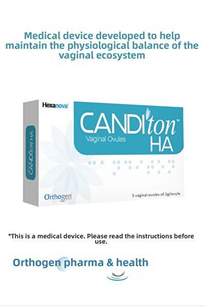 Orthogen كانديتون إتش إيه أقراص مهبلية 5 عبوات |   مُعزز للترطيب والتوازن الف...