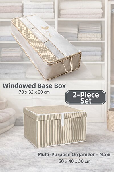 PONÇİK BEBEK Large Size Storage Box with Window & Maxi Large Size Storage Box...