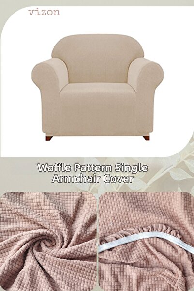 Uy Style Lycra Single Sofa Cover, Elastic Rubberized Sofa Cover with Pitikare...
