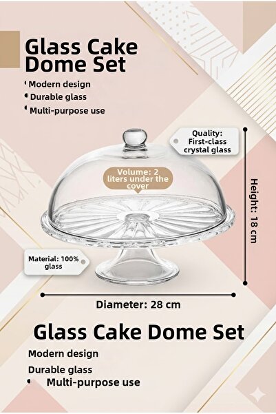 RİVO HOME DECOR The Mia Footed Cake Pan 30X24 cm