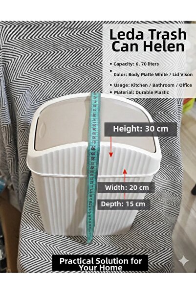 Lider MAGNESİA Trash Bin 6.70 Lt