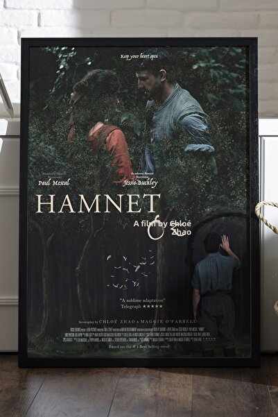 Duvarda Poster cu ramă din lemn negru Hamnet, pictură murală cu tema filmului...
