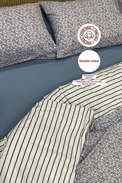 sutra Dream Series 100% Cotton Luxury Poplin Double Fitted Sheet Set