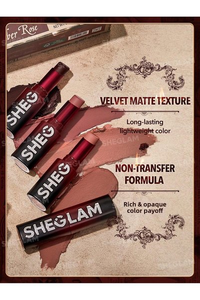 SHEGLAM Dynamatte Boom Mat Lipstick - Bliss (Ember Rose Series - Long-Lasting)