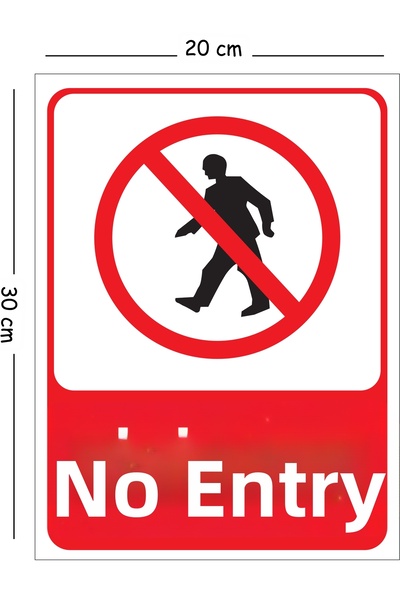 Mayeka Metal Do Not Enter 20X30 cm A4 Warning Work Safety Sign