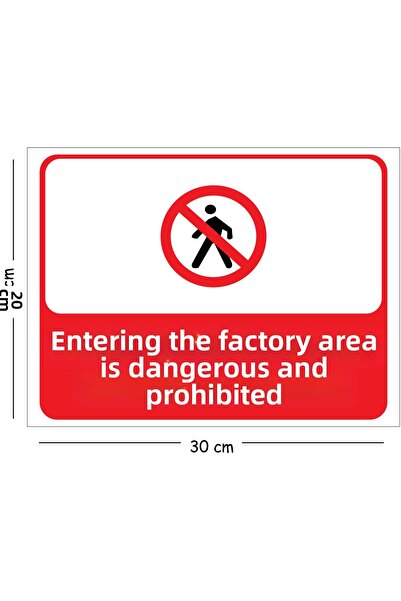Mayeka Metal Factory Site Entrance Danger Prohibited 20X30 cm A4 Warning Work...