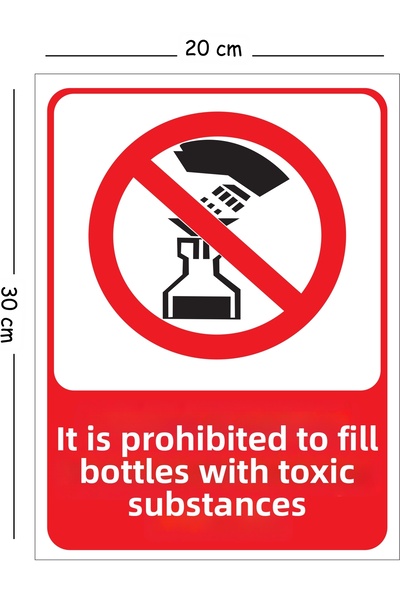 Mayeka Metal Poisonous Substances Are Prohibited from Filling Bottles 20X30 c...
