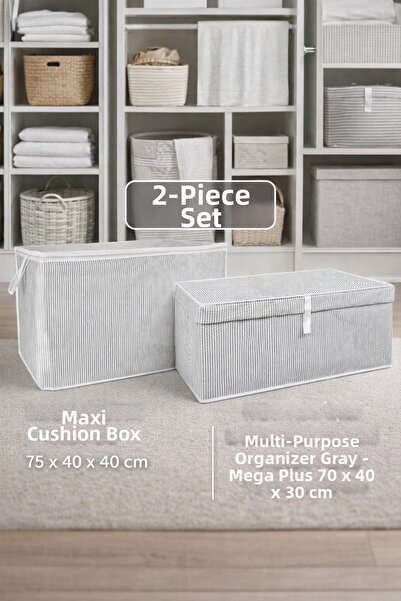 PONÇİK BEBEK Maxi Pillow Storage Box Large Size & Mega Plus Box In-Cabinet Or...