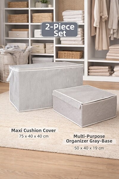 PONÇİK BEBEK Maxi Pillow Storage Box Large Size & Base Size Box for Organizin...