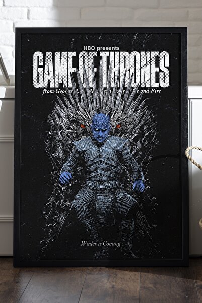 Duvarda Αφίσα Game of Thrones με μαύρο ξύλινο πλαίσιο, διακοσμητικός πίνακας ...
