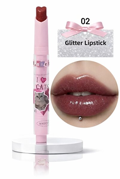 magic casa Glitter Lipstick 02 – Moisturizing, Glossy Glass Look, Plump Lip E...