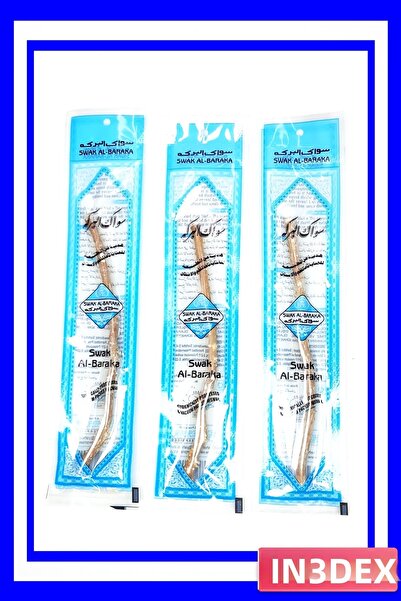 İN3DEX Natural Miswak Toothbrush 3-Pack Vacuum Protection