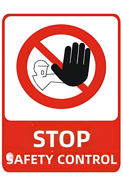 HiperAD Reklam لافتة تحذيرية للتحكم في السلامة - 3 مم فوركس - 25 سم × 35 سم