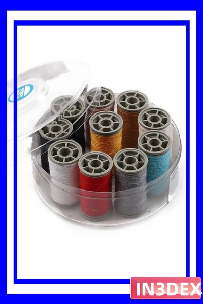 İN3DEX Polyester Sewing Thread Set in 10 Different Spools