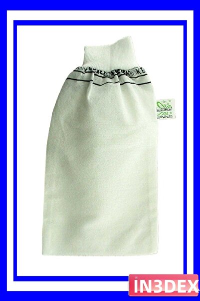 İN3DEX مقشرة استحمام بيضاء مرنة مقاس 25x17 سم