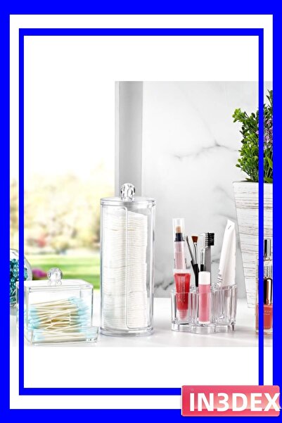 İN3DEX مجموعة منظم أدوات المكياج مكونة من 3 قطع