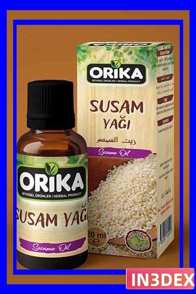 İN3DEX زيت السمسم الطبيعي 20 مل للعناية بالبشرة والشعر