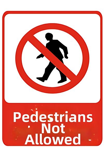 HiperAD Reklam لافتة تحذيرية مطبوعة من YAYA GİREMEZ DEKOTA – لافتة تحذيرية من...