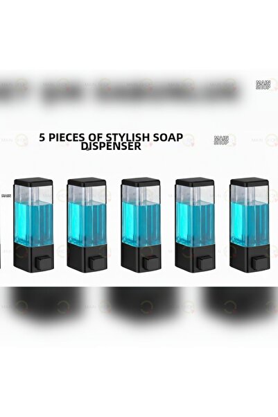 MAİN SHOP 5 bucăți dozator de săpun montat pe perete, fără perforare, dozator...