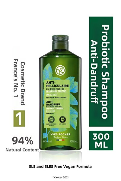 Yves Rocher Anti-Dandruff Soothing Prebiotic Salt-Free Shampoo - Gentle and B...