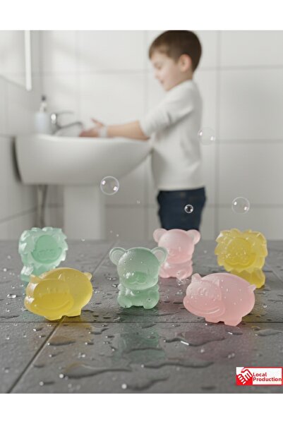 Chikopy Hand Washing Soap Mango Scented Animal Figured Soap Set of 6 with Mon...