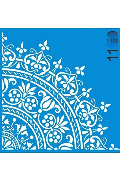 DERYA DESİNG ART قالب استنسل بنمط الماندالا للجدار STNCL1100- 30x30 سم