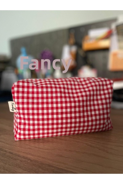 Fiorbag Gingham Patterned Makeup Bag Multi-Purpose Handbag