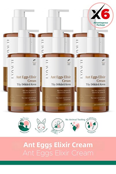 LOYAUTE Ant Egg Hair Removal Cream Ant Eggs Elixir Cream 200 ml Set of 6