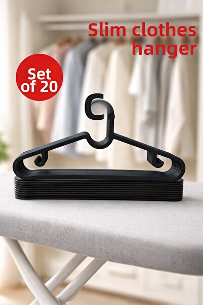 Nandy Home 20 Pieces Slim Clothes Hangers - Flexible and Durable Clothing Han...