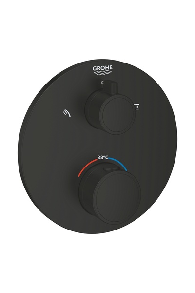 Grohe Grohtherm Thermostatic Bathroom Faucet Matte Black - 1022082430
