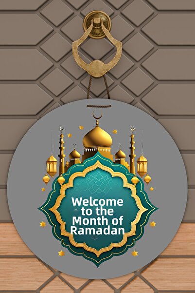 Dormot High-Quality Digital Printing, Welcome Ya City Ramadan-Themed Door Dec...