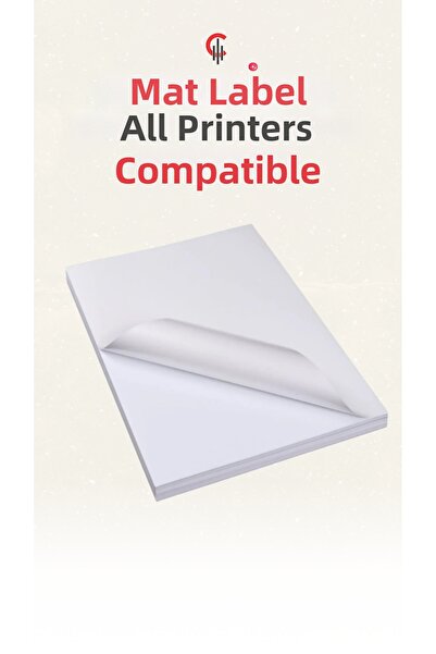 ÇÖZÜM KAĞIT ملصق لاصق غير لامع مناسب لجميع الطابعات مع خرطوشة حبر A6 100 قطعة