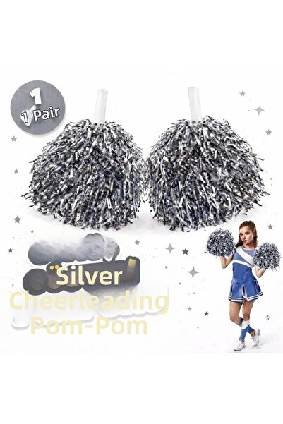sylar زوج واحد (قطعتان) من كرات البومبون الفضية اللون لعروض المدرسة في 23 أبر...