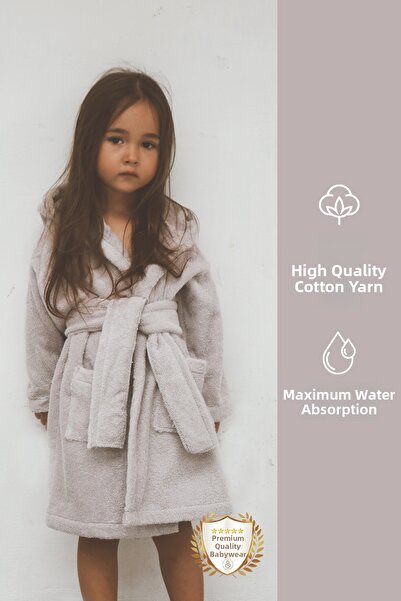ilays beauty Buldan Woven Baby/Child Bathrobe Lilac Color