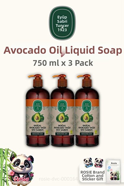 Eyüp Sabri Tuncer أيوب صبري تونجر 3 عبوات صابون سائل بزيت الأفوكادو الطبيعي -...