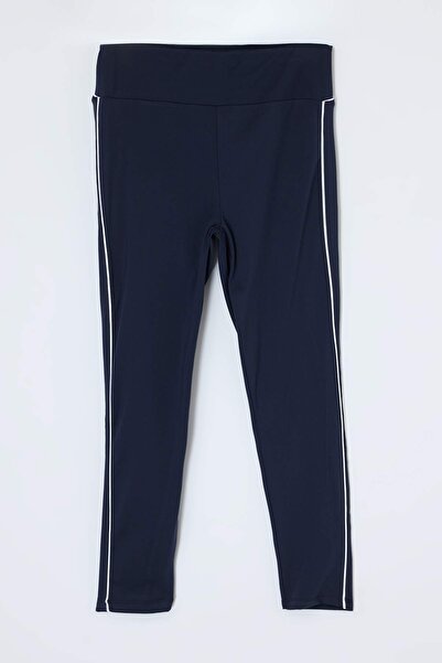 Trendyol Curve Colanți tricotați elastici, de mărime mare, cu detalii din țes...