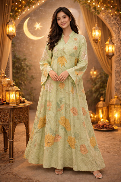 RONZA Women's jalabiya with openwork embroidery