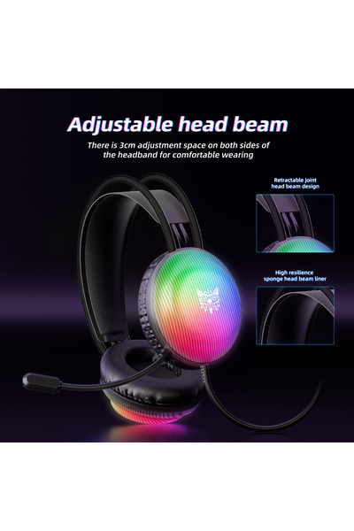 Onikuma سماعة رأس احترافية للألعاب X29 RGB ديناميكية