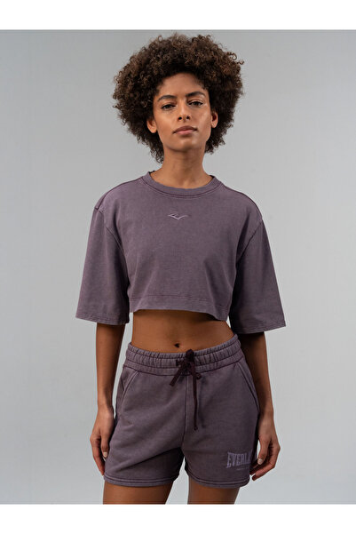 EVERLAST تي شيرت برونكس 1910 أرجواني كبير الحجم للنساء