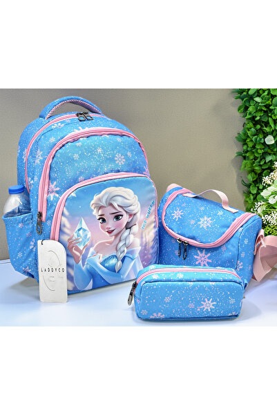 Bevitton Kız Çocuk İlkokul Çantası Karakter Baskılı 3`lü Takım İlk Okul Çantası