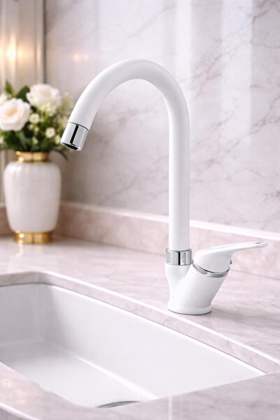 Viosa VİOSA Beyaz Mutfak Evye Bataryası 5 Yıl Garantili