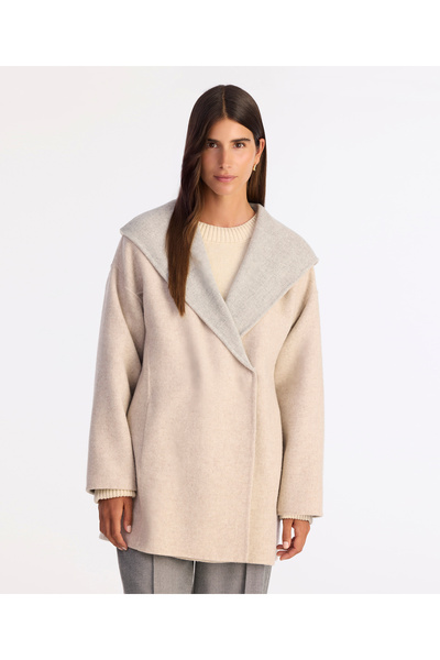 Yargıcı Geniş Şal Yaka Uzun Kol Palto