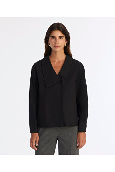 Yargıcı Regular Shawl Collar Long Sleeve Shirt
