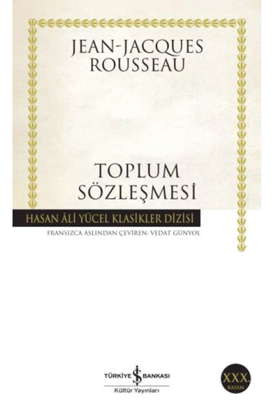 TÜRKİYE İŞ BANKASI KÜLTÜR YAYINLARI Toplum Sözleşmesi /İş Bankası