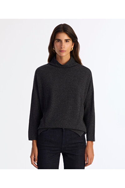 Yargıcı Yün Kaşmir Regular Yarım Balıkçı Yaka Uzun Kol Kazak