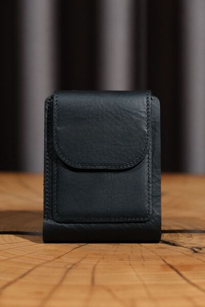 Lenax Leather Mono Klips - Hakiki Deri Erkek Cüzdan El Yapımı İnce Mıknatıslı...